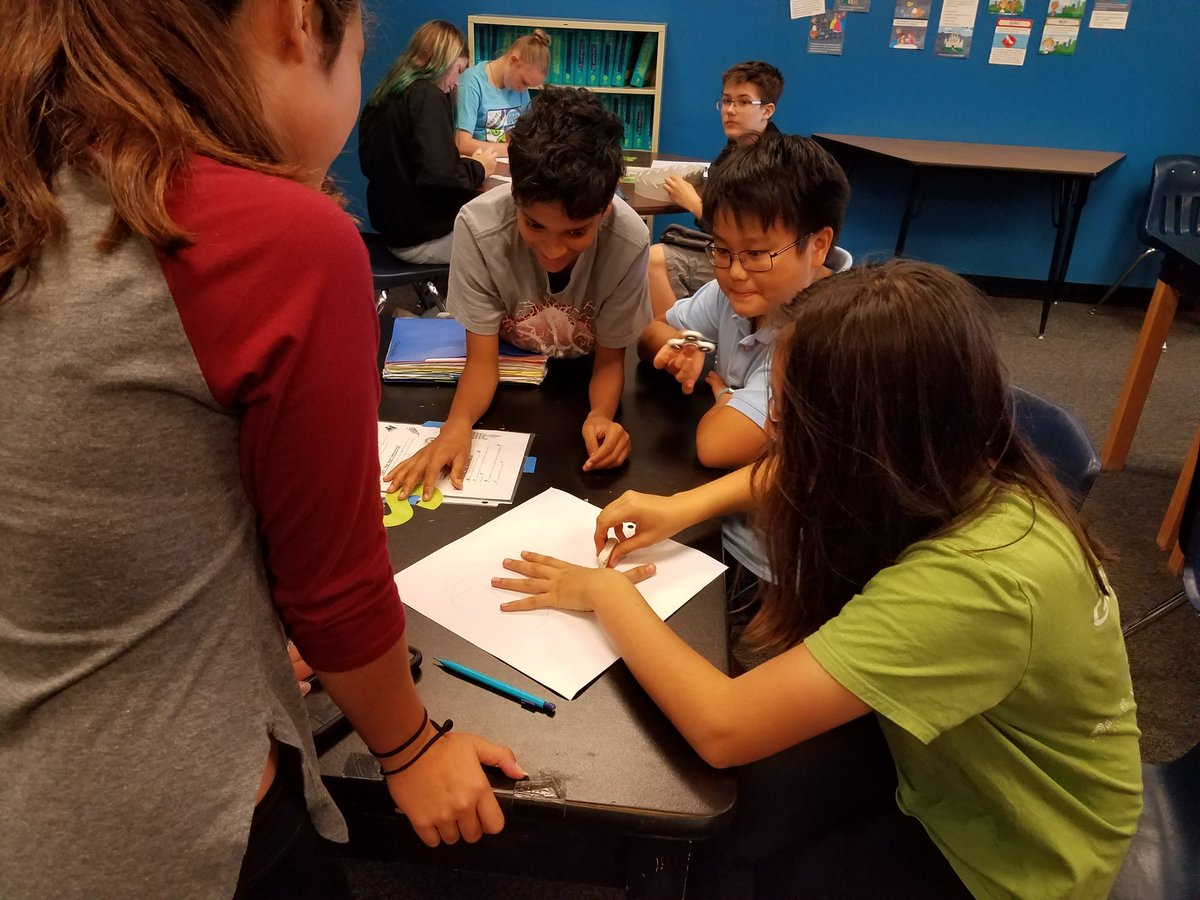 Mrs_Katie_Allen's tweet photo. My Den class planning out our 40th Birthday Banner for @GRISHAM_MS this week! @PHadziTx #InnovationNation #ibmyp #gms40 https://t.co/n70eKRsZXB