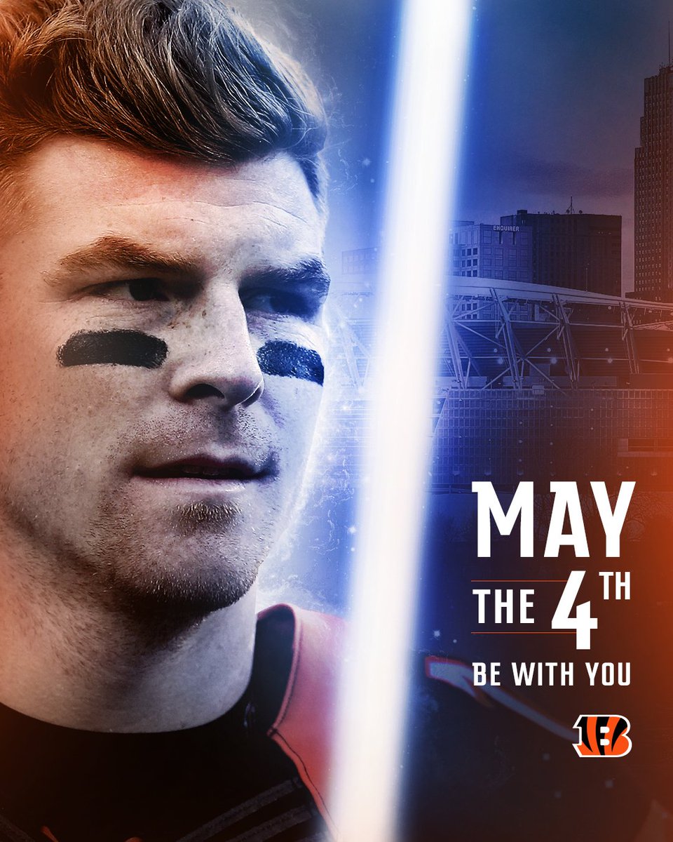 Ready for football 🏈 season to return, the #Bengals are.  #MayTheFourthBeWithYou #Bengals50 https://t.co/iQ85RyeNzk