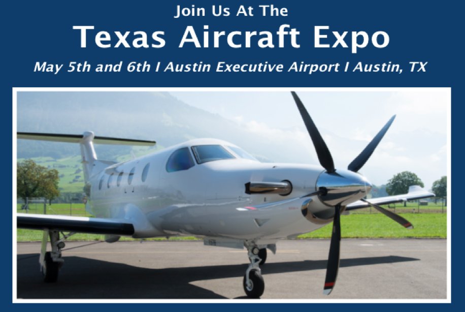Tempus_Jets's tweet photo. Join Tempus Jets at the Texas Aircraft Expo May 5-6! We will have a PC-12NG on display!
To learn more visit https://t.co/i8VkmWWiUV https://t.co/KEnEZen9Gg