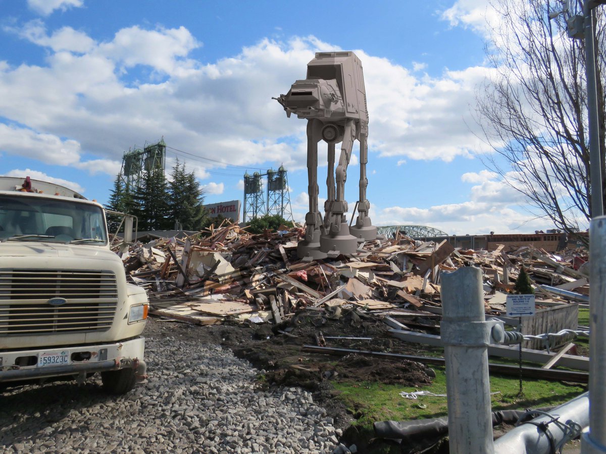 Our facilities crew used some specialized equipment for Red Lion hotel demo last month at #Terminal1. #HappyStarWarsDay #MayThe4thBeWithYou