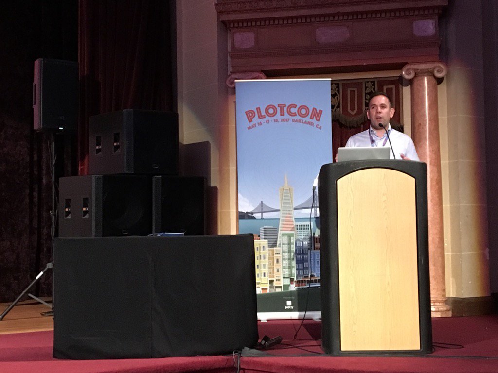 dyjh's tweet photo. Interatctive Viz with #python #pandas &amp; #cufflinks by @jorgesantos at #plotcon #Oakland https://t.co/Q2edyg5fXn