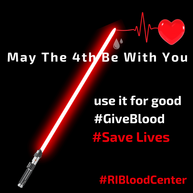 RIBloodCenter's tweet photo. #MayThe4thBeWithYou #StarWarsDay #SaveALife #UseTheForce #UseTheForceForGood #GiveBlood #RIBloodCenter #RhodeIsland https://t.co/1sJSLxcWKO https://t.co/P6z2A0g5Cy