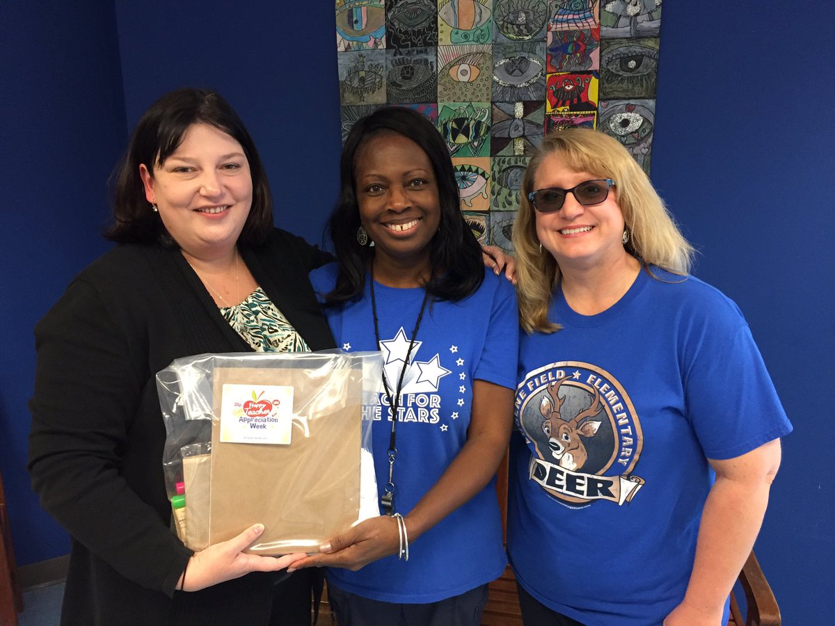 Ms. Lewis, 2nd grade teacher at Eugene Field ES is a rockstar teacher! #TeacherAppreciationWeek #TeachOKCPS