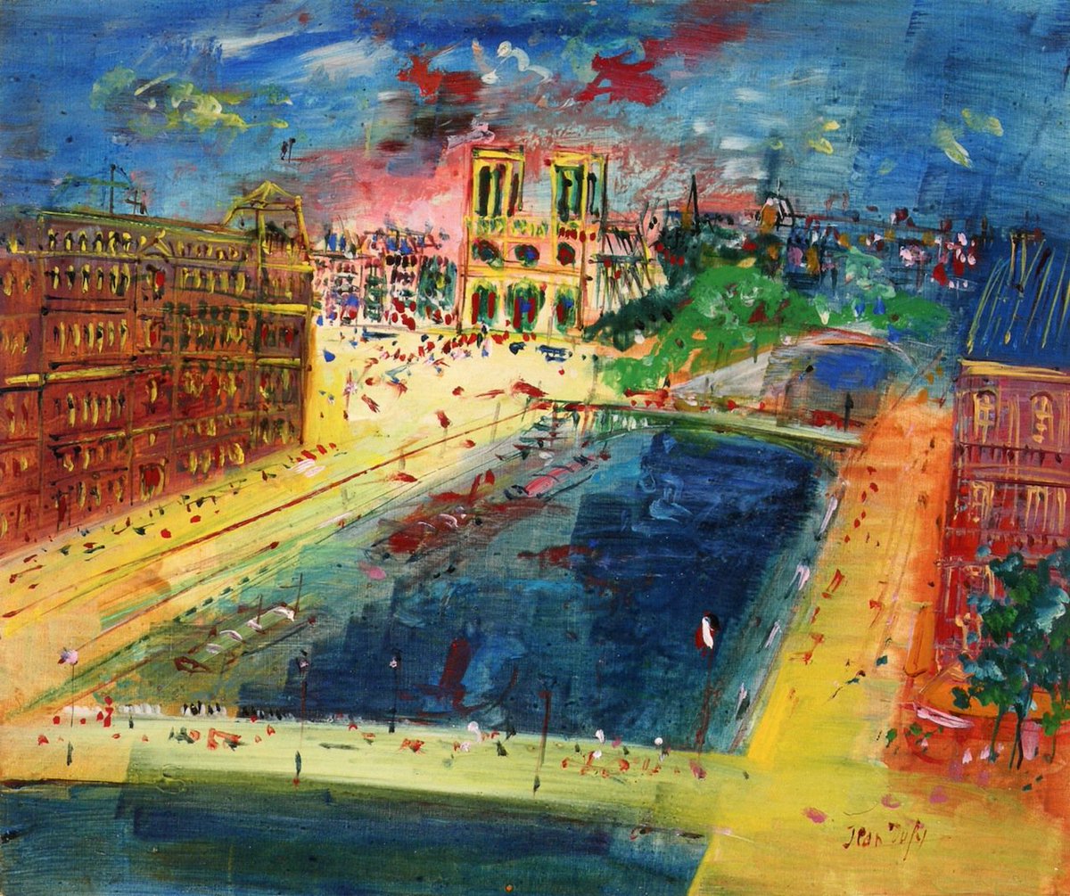 MenschOhneMusil's tweet photo. Embankments of the Seine, Jean ##Dufy, circa 1953-1955. https://t.co/N5rt9G8Azt
