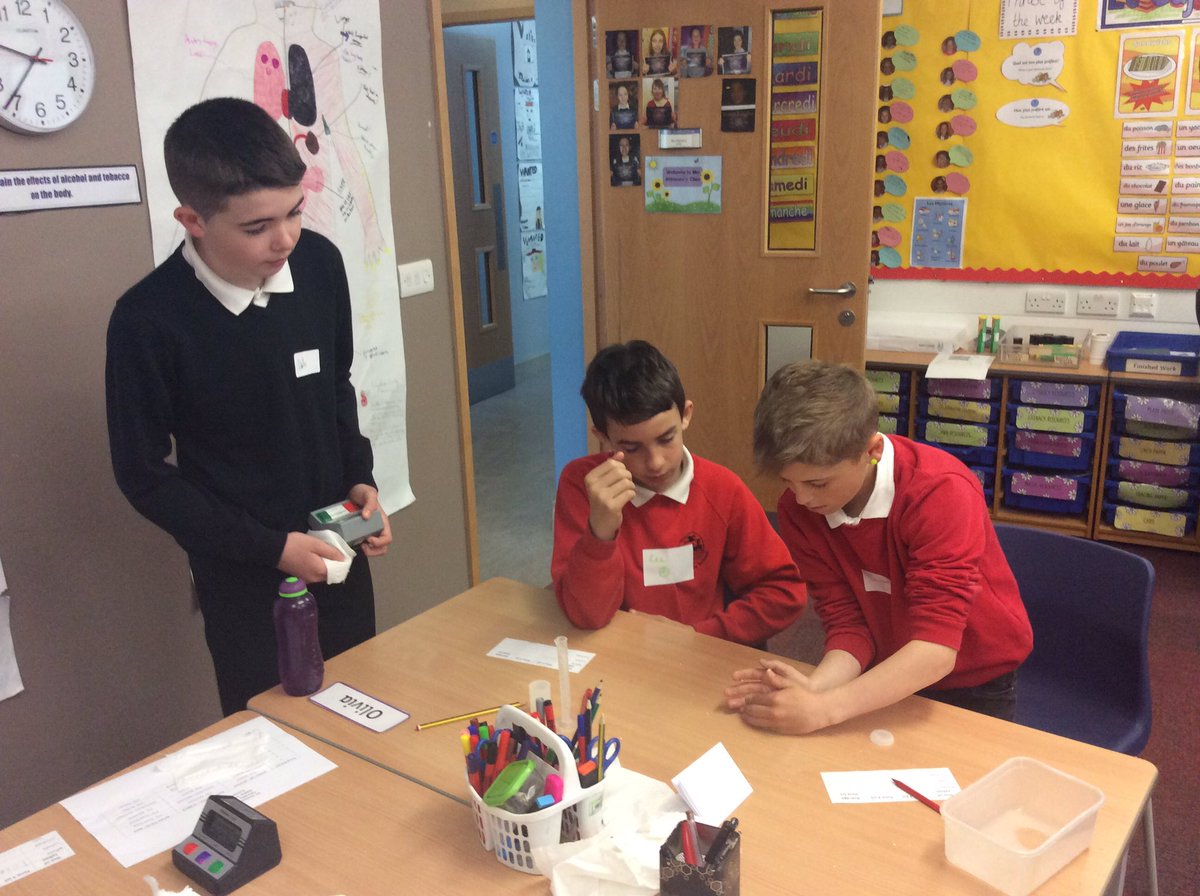 DunbarPrimary's tweet photo. Crushing our Vitamin C tablets, launching our rockets & recording our results #ScienceTransition @RoySocChem @DunbarGrammar https://t.co/Aclyjt19p8
