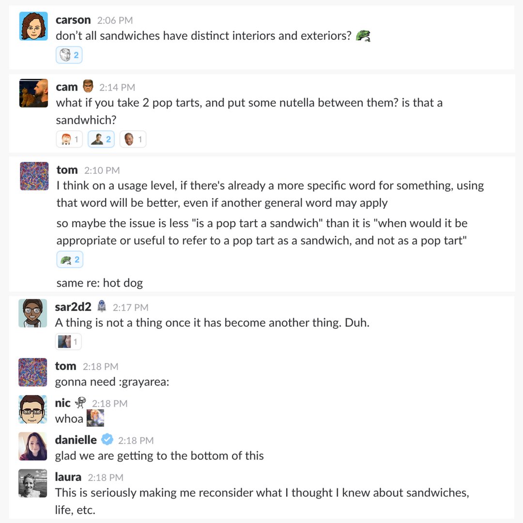 This just sparked an existential crisis at team Knack. #whatisasandwich 🙃🍞