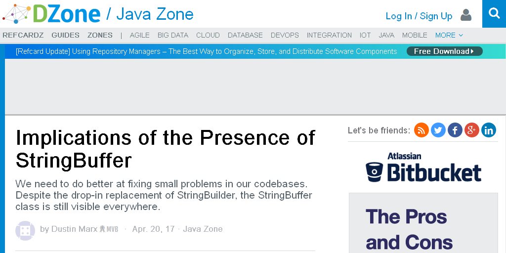 taswarbhatti's tweet image. Implications of the #Presence of #StringBuffer | bit.ly/2oZgWLe