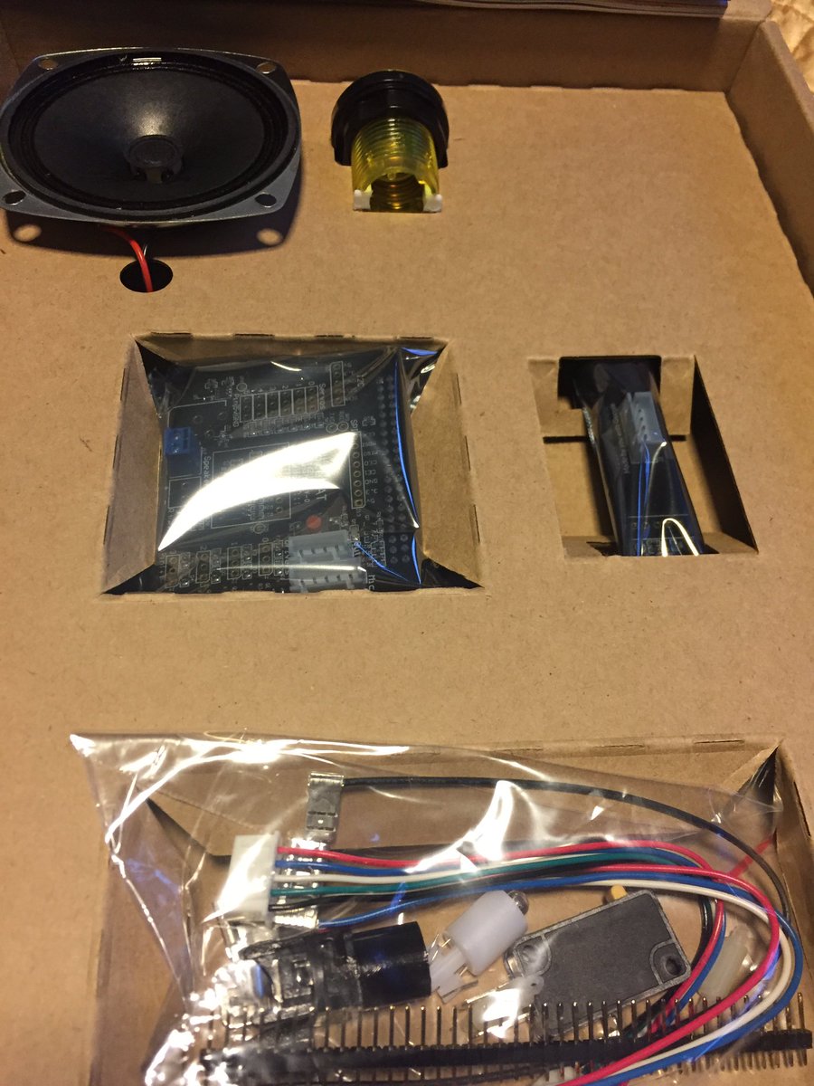 livvya's tweet photo. @Raspberry_Pi @TheMagP1 #whsmiths Victoria sold me the google Assistant kit today, happy days! #GoogleAIY #ProjectWeekend https://t.co/Okma92CB3v
