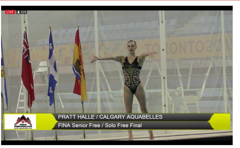 SplashAnnouncer's tweet photo. @SynchroCanada #SYWS17 #SoleFree underway for senior with @Halle_Synchro leading the way #YYZ @RepsolSport https://t.co/whQVag6PQK