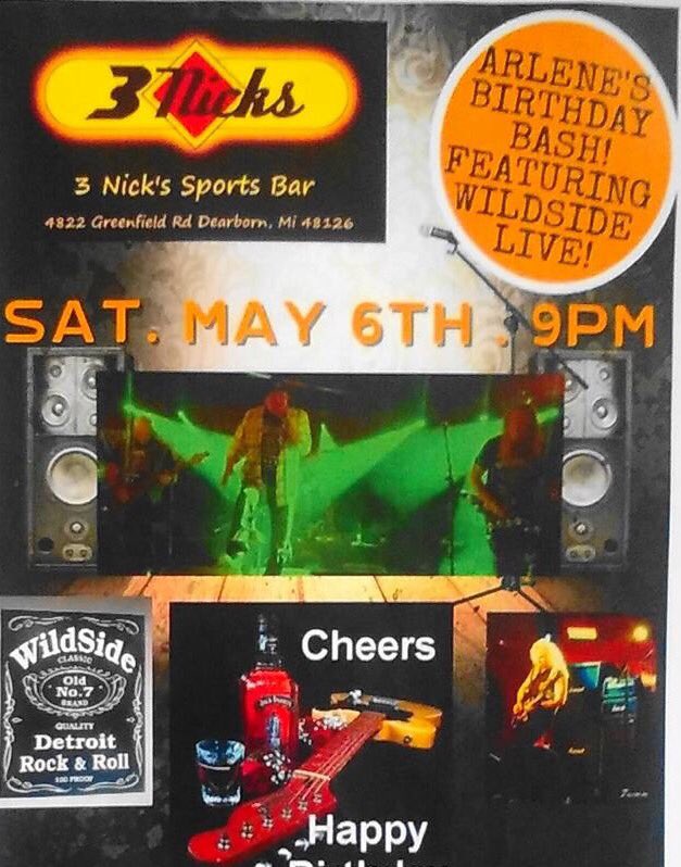 WildsideDetroit's tweet image. This Saturday see Wildside at 3 Nick's Sports Bar on Greenfield Rd in Dearborn.