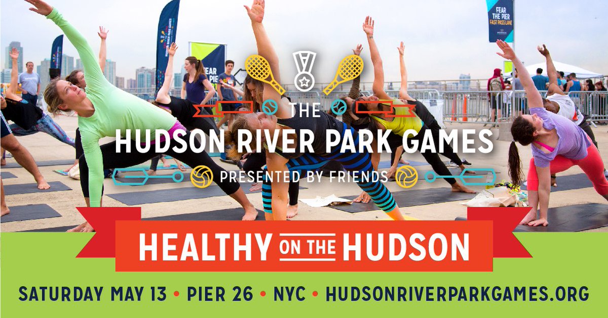 HudsonRiverPark's tweet photo. Get #HealthyontheHudson with the city's top trainers and give back to your Park at the #HRPGames on 5/13 at Pier 26! https://t.co/oBE1TyLqP5 https://t.co/ejgJ4wnXAZ