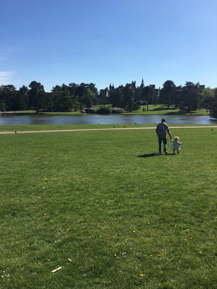 Sarah_Woohoo's tweet photo. @altontowers When you're 1 and a bit and the best part of Alton Towers is chasing the ducks with your Dad... #towerstastic https://t.co/c6VoJUAygU