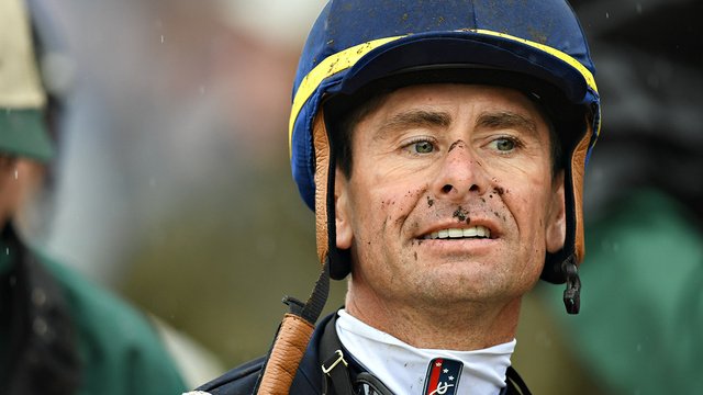 espnphoto's tweet photo. After a rainy race on Thursday at Churchill Downs, Corey Laniere heads toward the... https://t.co/LlhzLOGnR4 https://t.co/OZsZOH2kbE