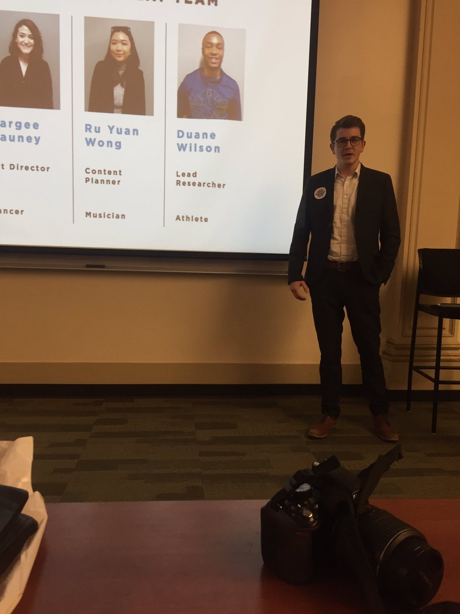 UPAF's tweet photo. We're at @MarquetteU hearing final presentations for marketing the UPAF Ride for the Arts. @WISN12News is here and is mic'ing students! https://t.co/YmyQCkdlOU