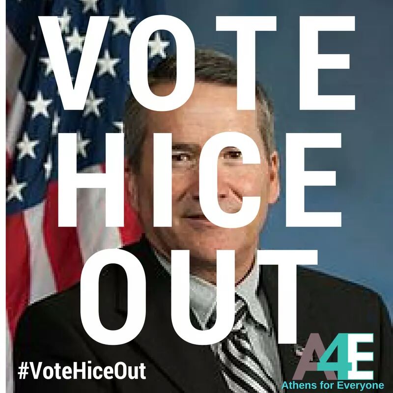 Athens4Everyone's tweet photo. Hey GA-10 residents,
Tell us why you are going to vote @CongressmanHice out of office
#VoteHiceOut https://t.co/ib4mLayaAz