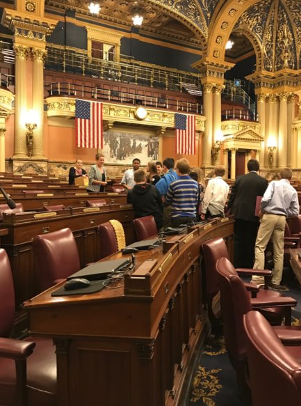 Having fun at the Capitol with <a href="/RepDelozier/">Sheryl M. Delozier</a> during #MMSCareerDay! #MASDproud <a href="/MMS_principals/">MMS principals</a>