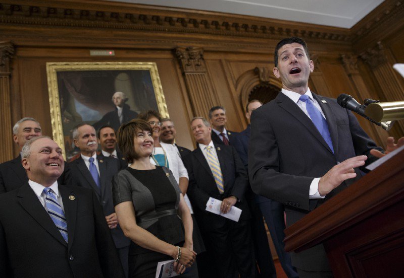 thinkprogress's tweet photo. Republicans prepared a huge celebration before voting to take away health care from millions https://t.co/ilIxUuAlCo https://t.co/cgTFbwy1jD