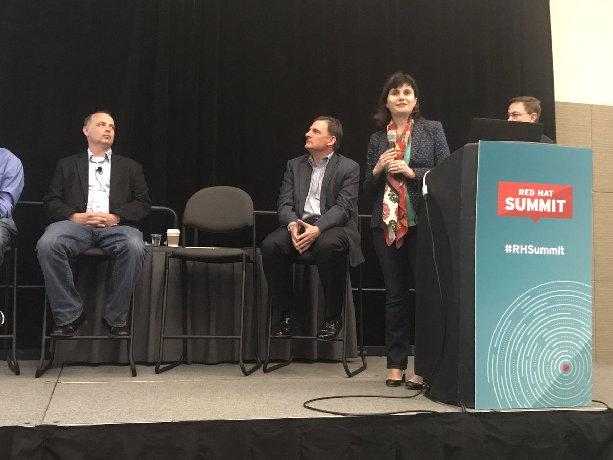 Phyllis_RedHat's tweet photo. Red Hat BRMS redefines healthcare innovation! @patriciabogoevi @RedHatSummit https://t.co/kOKIgnvxdM