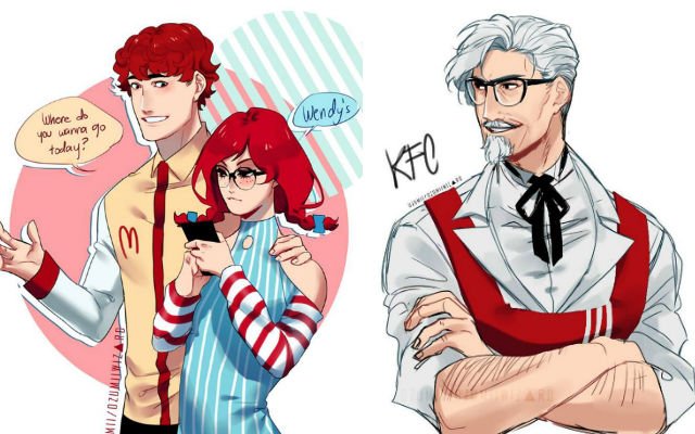 Fast Food Mascots Reimagined As Anime Characters