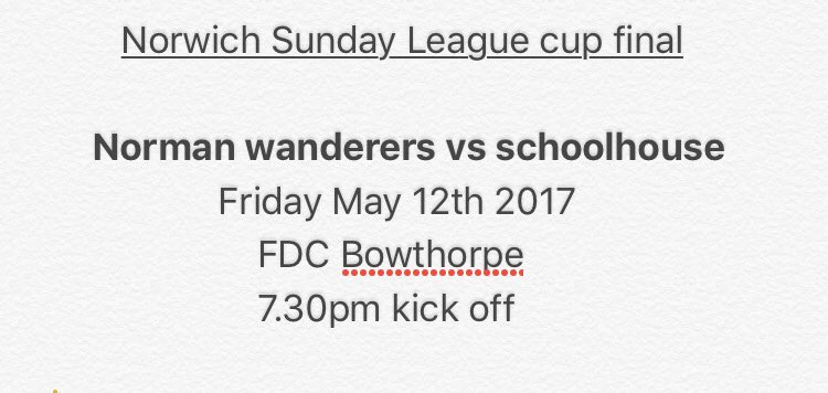 Get along and support the lads in the cup final.