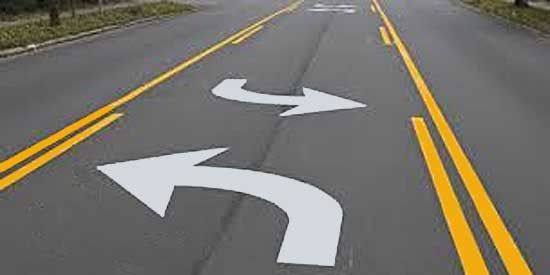 driversprep's tweet photo. This center lane is used for: A. Left turns only / B. Both left and right turns / C. Turnouts #DMVquestions from https://t.co/7uHqwAmt21 https://t.co/FaVrmgBEyF