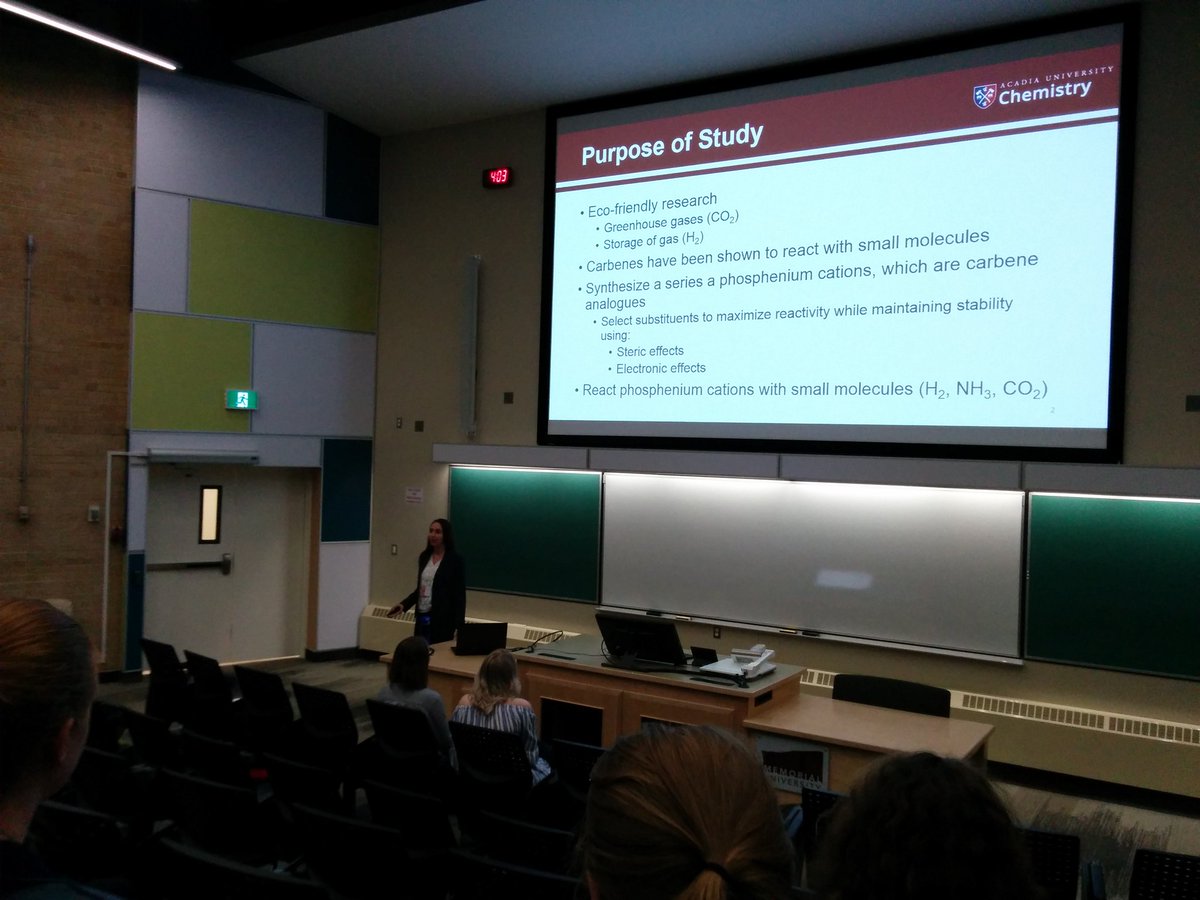 Acadia students sharing their research at ChemCon 2017 at MUN.