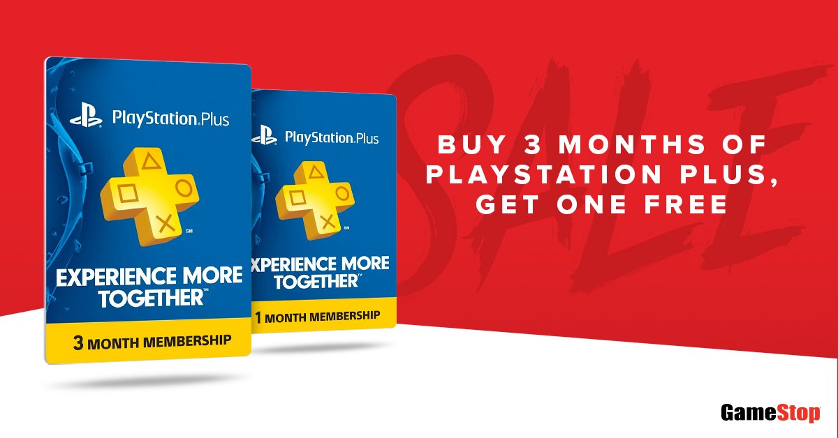 Higgins nødsituation Tage af GameStop on Twitter: "Extend your PlayStation Plus subscription with a free  month when you buy a 3-month card https://t.co/nCSxMW2Hxz  https://t.co/AZzS3SY4v4" / Twitter
