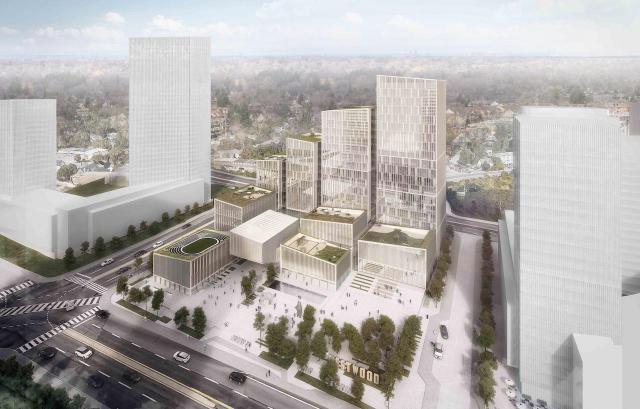 Urban_Toronto's tweet photo. #Design: @HLArchitects Team wins Etobicoke Civic Centre competition. https://t.co/0H0lN92ga0 #ECCDesignComp #Toronto #Development #TOpoli https://t.co/BK9OrlElUu
