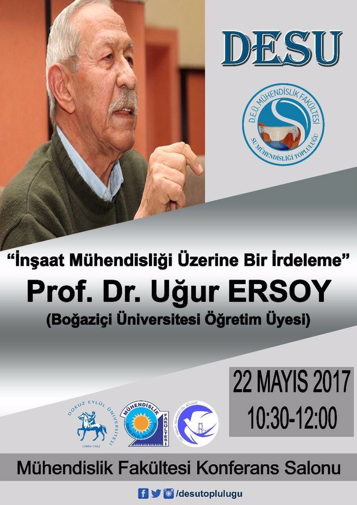 Haydi mühendisler irdelemeye.
22 Mayıs'ta DEÜ'de. 👍🏻👍🏻👍🏻