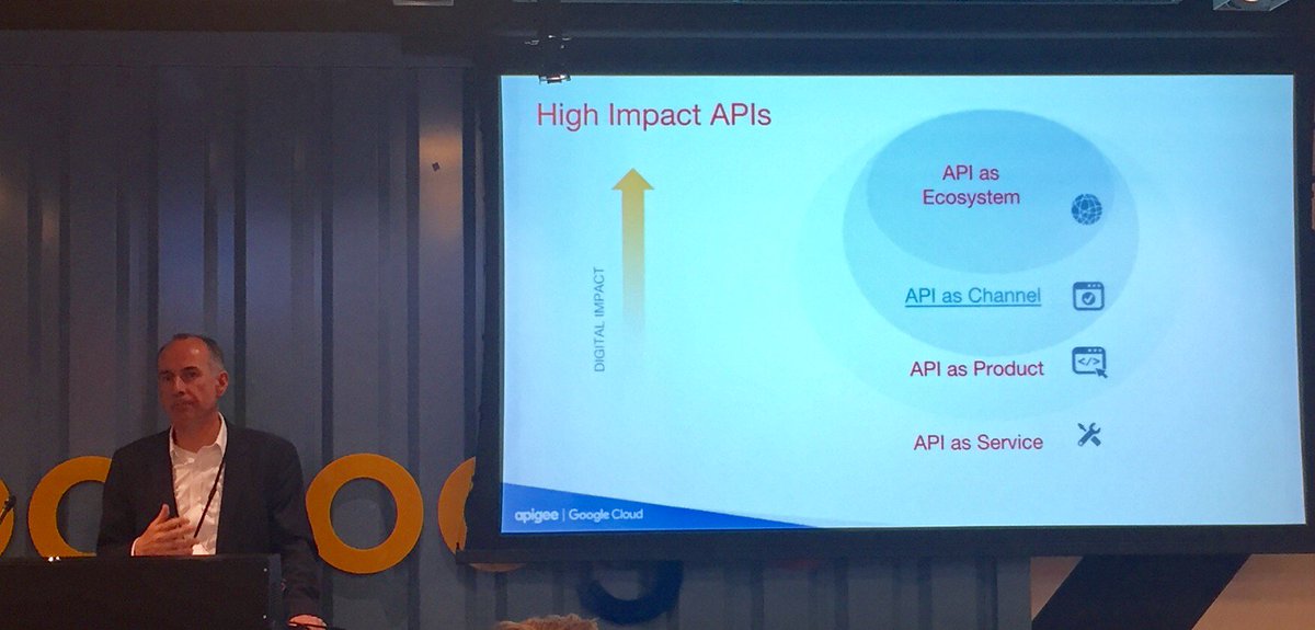 Apiwatcher's tweet photo. Great talk on digital impact of APIs by @dorval_denis from @Apigee at API Tech Forum. https://t.co/5TsPS7elkt