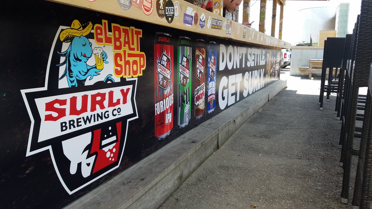 Loving the new @surlybrewing for the patio.  Ross from @KXnOFanatics gives them the old thumbs up!  #GetSurly