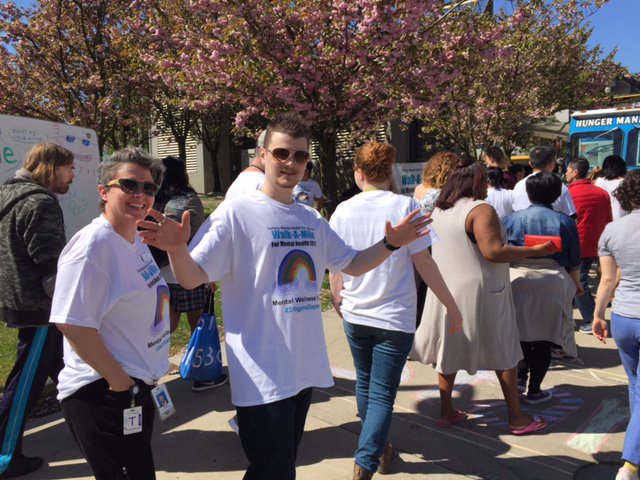 VCHhealthcare's tweet photo. Thanks to all the #stigmaslayers that came together today to Walk-A-Mile for #mentalhealth! #MentalHealthMatters https://t.co/FET1ttW7ER