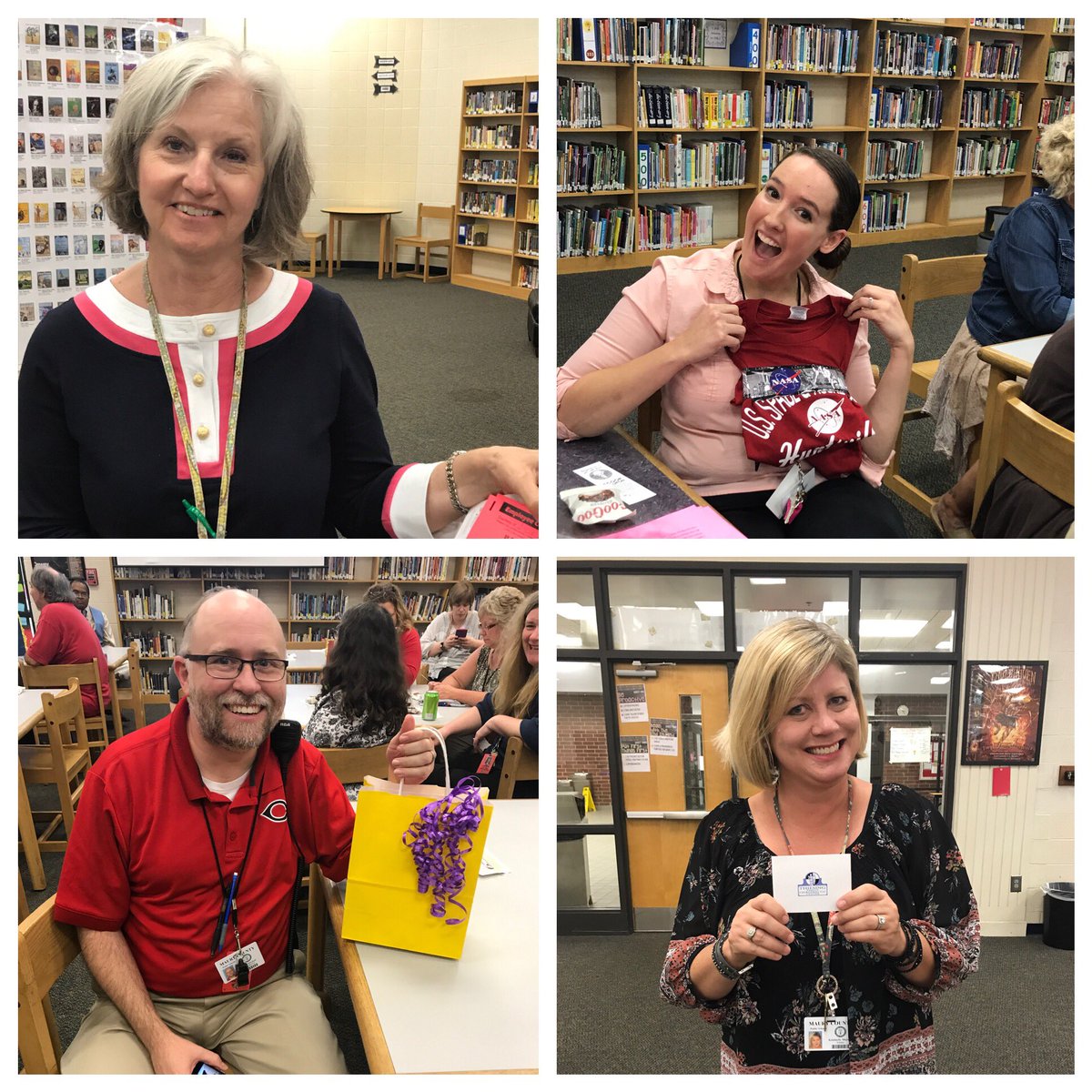 makingthemarks's tweet photo. These @CoxMiddle faces say it all! We love our teachers! #cougarpride #NEVERQUIT #endzone https://t.co/dq2D66Acw5