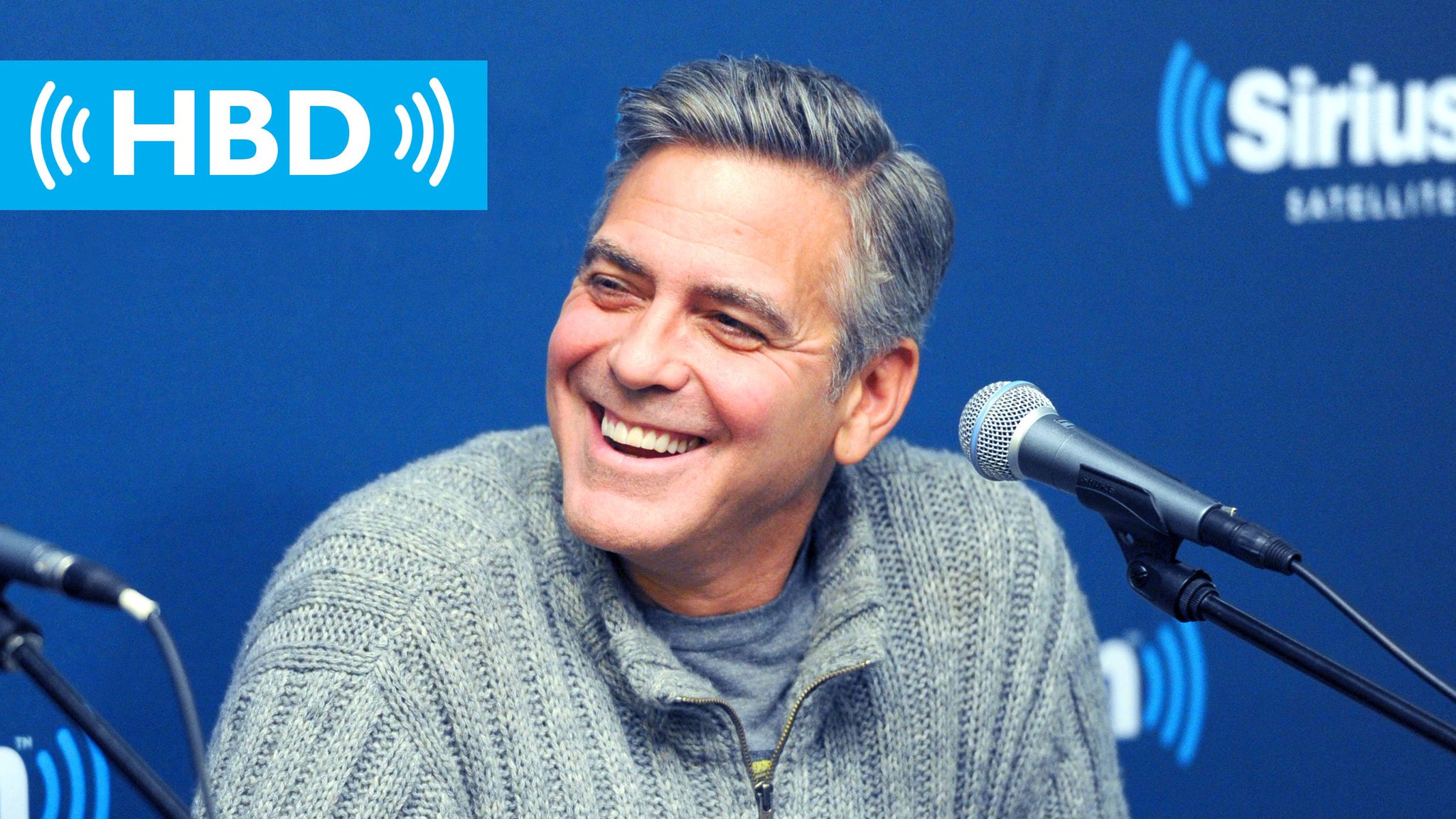 We like to imagine he\s grinning at us... Happy birthday, George Clooney! 