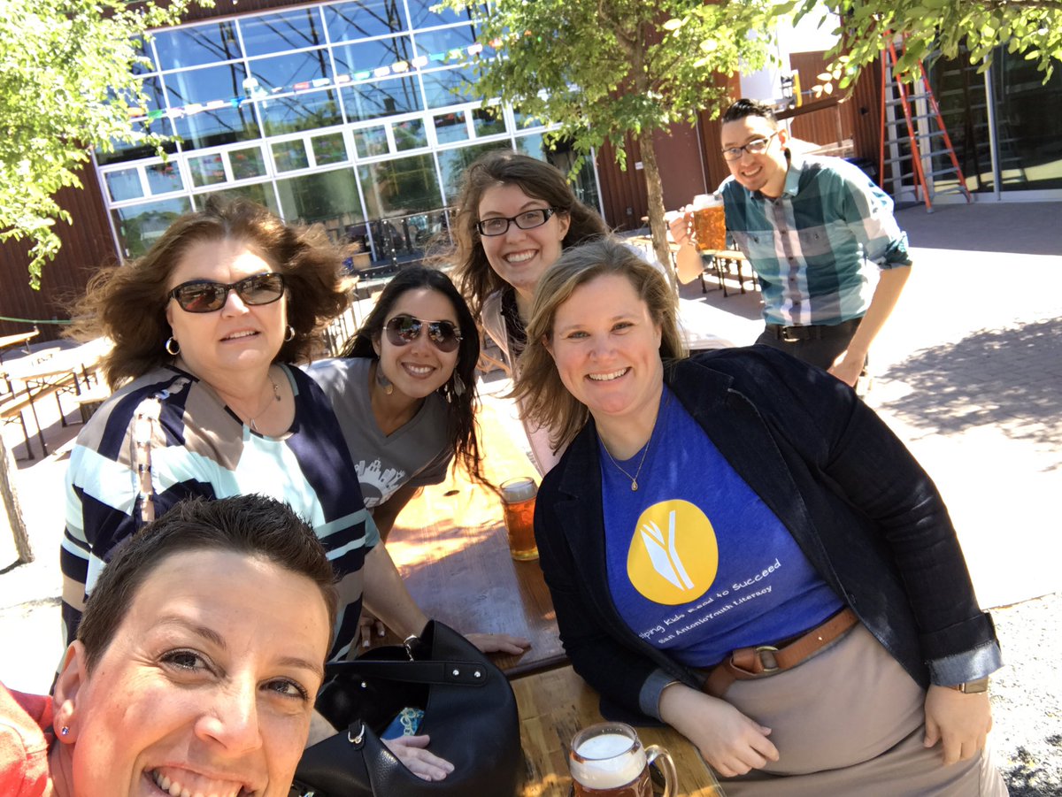 SA2020's tweet photo. .@SAYouthLiteracy has joined in the fun at @AlamoBeerCo. Give $10 to #SA2020 &amp; #SAYL &amp; get your 1st beer free today from 3-9pm. #BigGive2017 https://t.co/0Ucfa9vauU