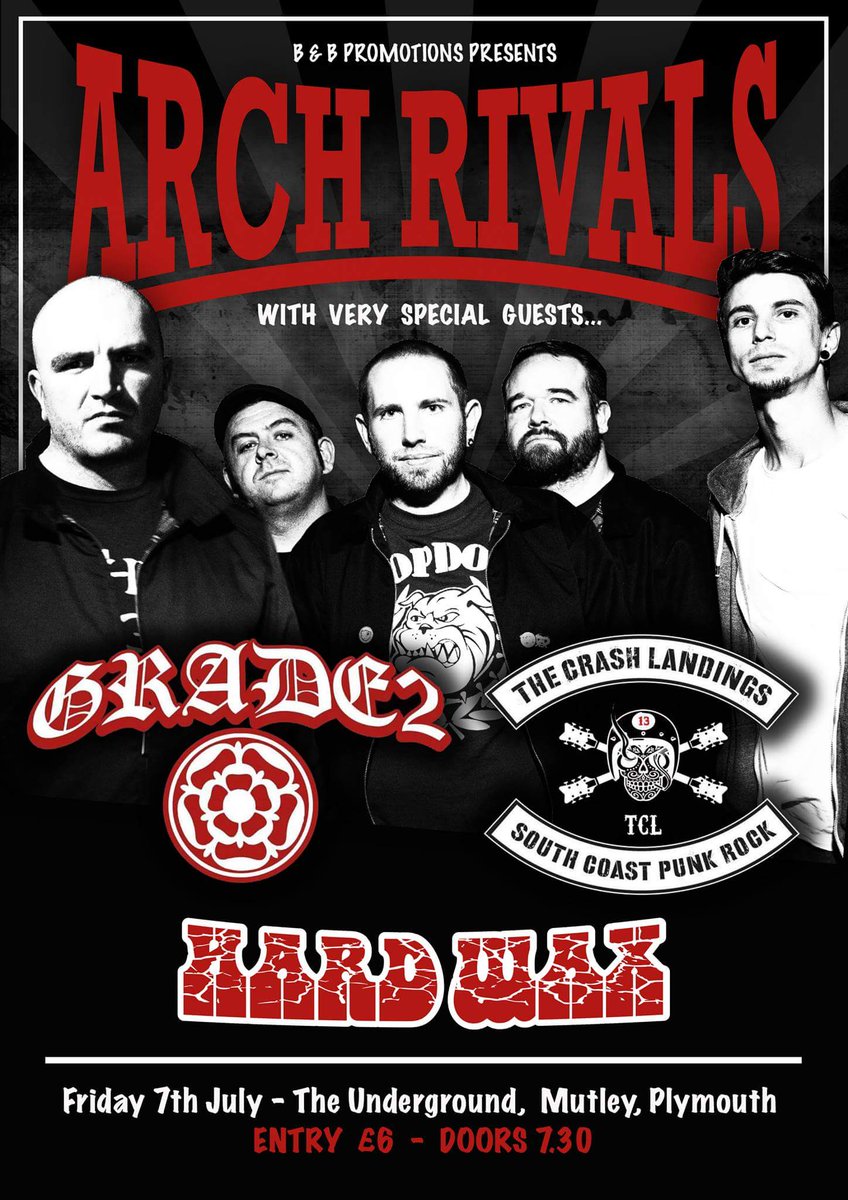 Full line up. Tickets available soon! 
#archrivals #grade2 #thecrashlandings #hardwax