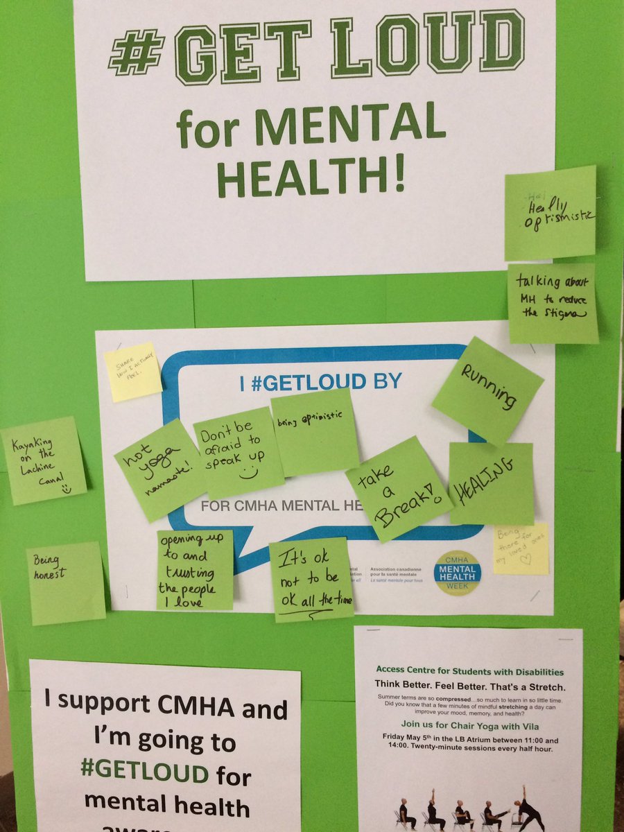 Day 1: #GETLOUD event was a hit! Concordians share how they nurture their mental health.  How do you nurture yours? @ACSD_Connect <a href="/CMHA_NTL/">CMHA National</a>