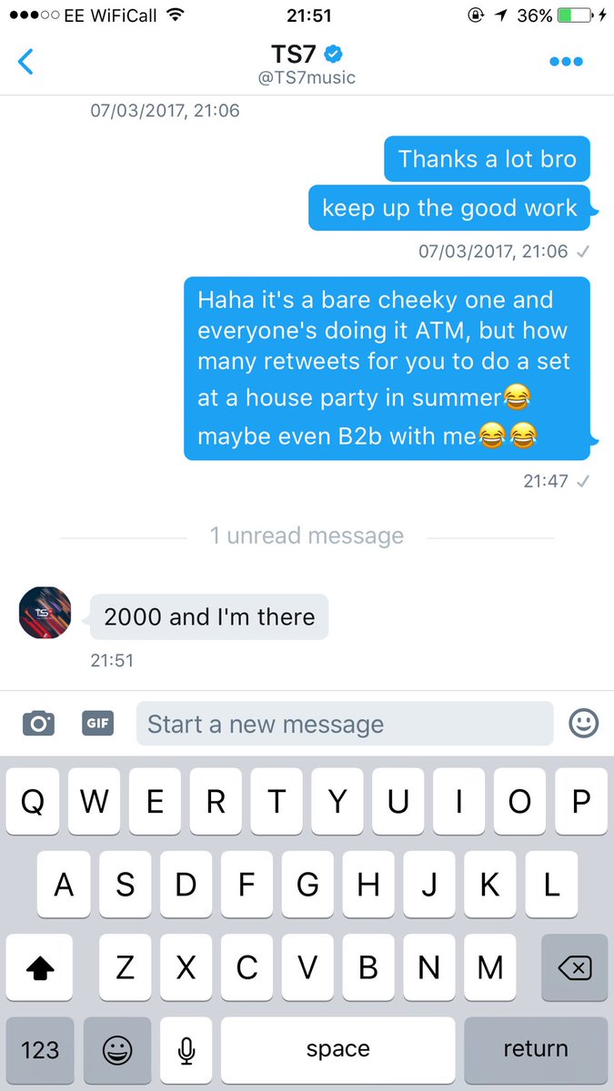 VamosUK_'s tweet photo. Please everyone retweet so I can go B2b with @TS7music would be absolute scenes!! https://t.co/3tl24dRwEz