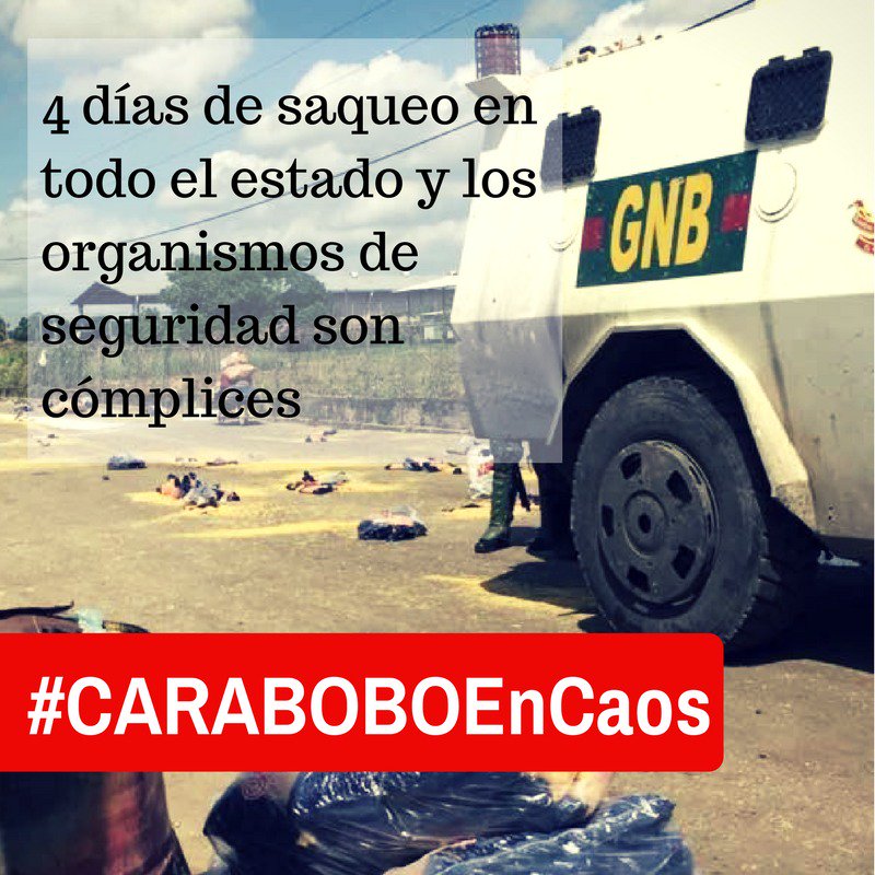 realOpinologo's tweet photo. El estado se le fue de las manos a @AmeliachPSUV, que como buen miembro de PSUV culpa a la MUD #4May #CaraboboEnCaos https://t.co/V8jqV7bTG9