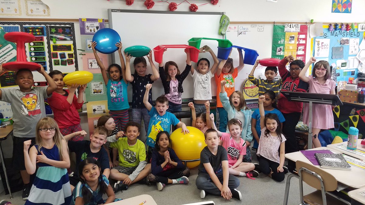 Ms_Mansfield2's tweet photo. We are so thrilled to have all these new things for our classroom!! Thank you to our amazing PTA for this grant!! #flexibleseating #thankful https://t.co/lDZnzqa71F