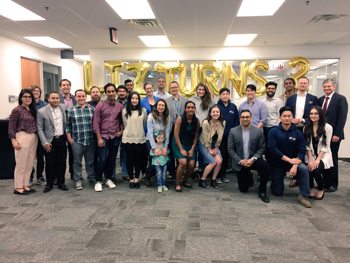 LIZTorontoMet's tweet photo. Celebrating our birthday with our wonderful startups and staff. Here's to another year! #LIZTurns2 https://t.co/kQJ7fnAZTO
