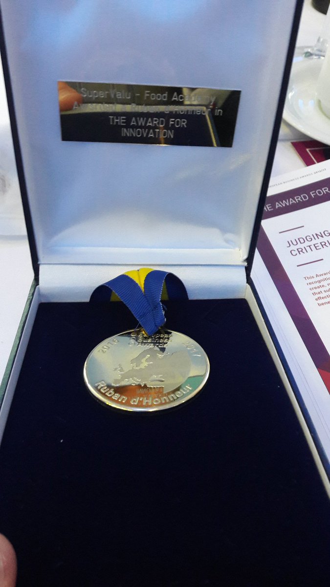 European recognition for #foodacademy Thank you to all <a href="/SuperValuIRL/">SuperValu Ireland</a> <a href="/bordbia/">Bord Bia - The Irish Food Board</a> @localenterprisenetwork and importantly the small producers