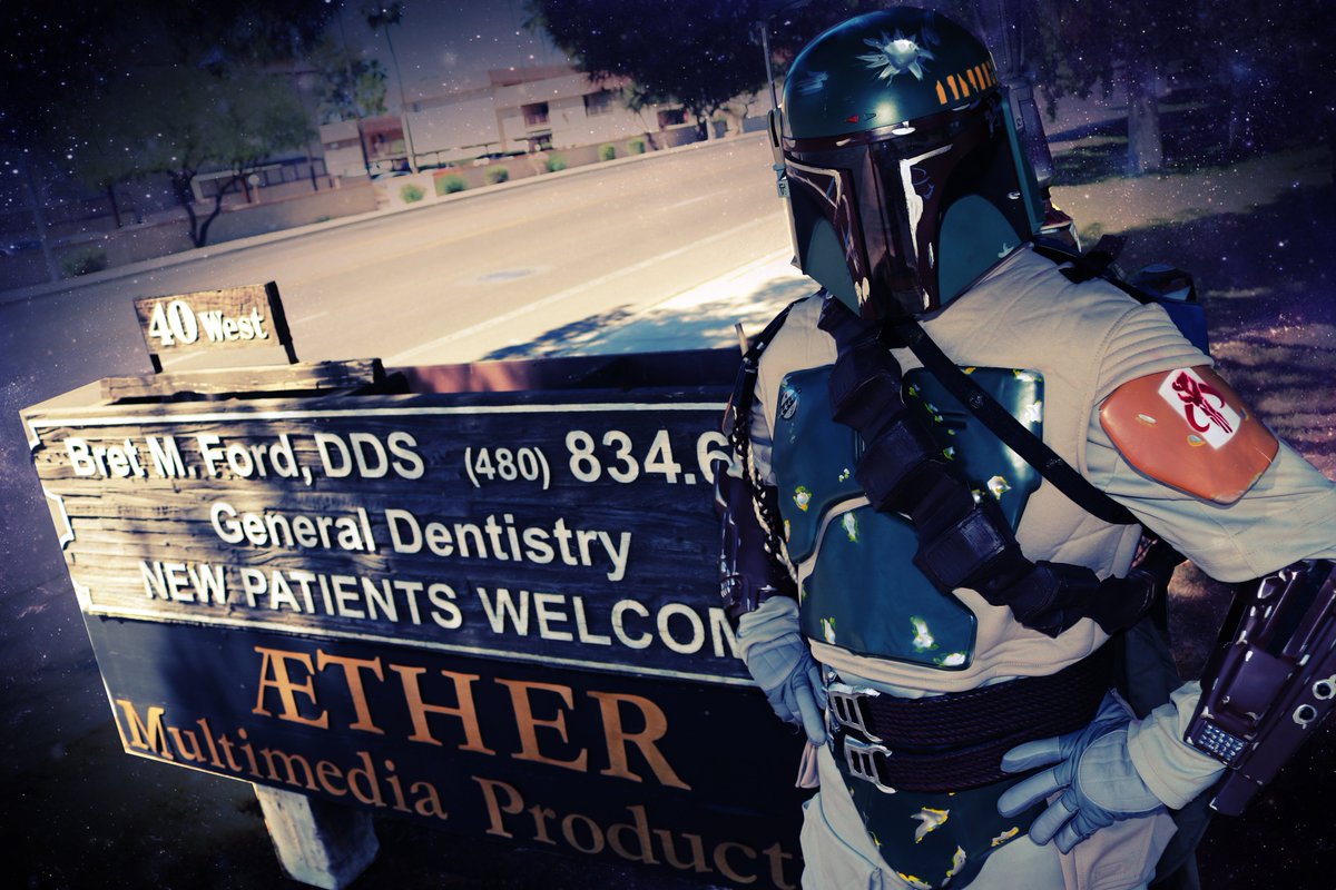 AetherMediaLLC's tweet photo. HAPPY #STARWARSDAY! May the 4th be with you! 
#starwars #maythefourth #bobafett #cosplay #videoproduction #smallbusiness #mesaAZ https://t.co/MJcOLTf0Dn