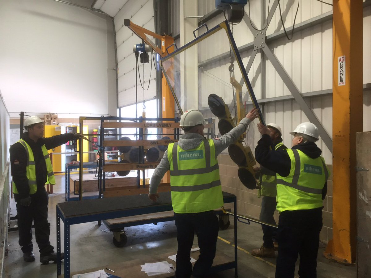 WCraftersltd's tweet photo. Our installers receiving thorough training in the latest vacuum lifting equipment. Now ready for challenging new projects on site.@GGRGroup https://t.co/hSaBG6MJGI