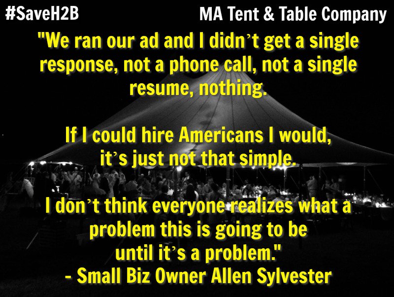 NortheastH2B's tweet photo. .@USDOL @DHSgov We need your HELP!!!!! This is URGENT!!! #SaveH2B https://t.co/8Kt3JqykTm