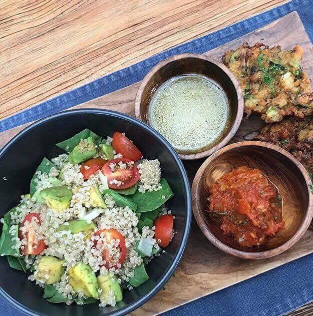 cafecouscous's tweet photo. A crisp, crunchy #QuinoaSalad &amp; Zuchini Haloumi Frittas always makes the perfect lunch.

#HealthyLunch #Moroccans #Lunchie #BaliEating #Yum https://t.co/SA9334Ut5j
