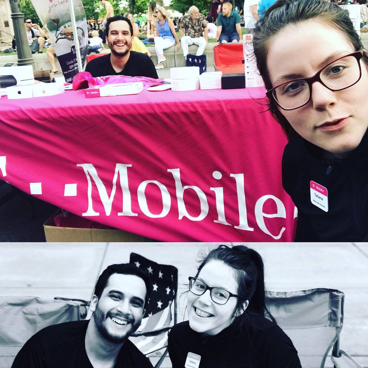 tatianawright24's tweet photo. Your friendly neighborhood T-Mobile @ the Chico's Thursday Night Farmers Market ready to get people excited about the best plan in wireless! https://t.co/yGaDIvf48D