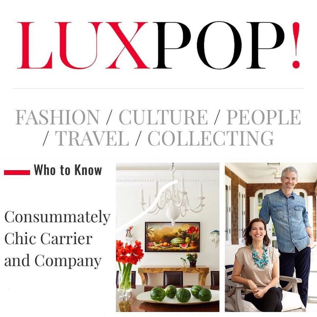 CarrierandCo's tweet photo. Find out #whotoknow in this issue of #luxpop - ✔️it @rubyluxcom ‼️ #consummately #chic #carrierandcompany #positi… https://t.co/2yjySW1fAa https://t.co/cfzvGFQoyG