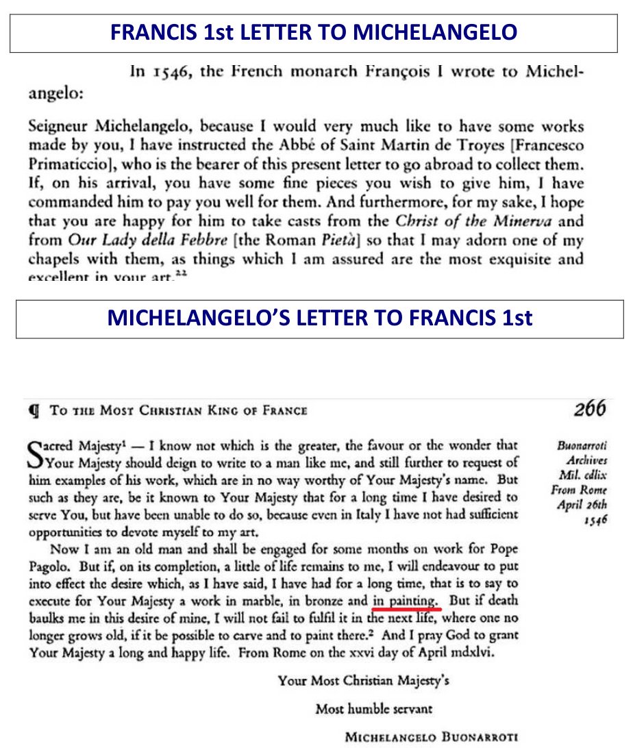 jfdavid2007's tweet image. @maevesther the mother of all discovery in art #moada? would be a painting offer by #Michlangelo to #francis1st in 1546, and no none cares..