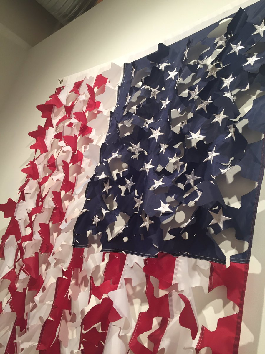 promoandarts's tweet photo. Artists examine &amp; dissect U.S. iconography in @School33ArtCntr's 'MERICA. #school33artcenter https://t.co/qPDJB8Qhhb